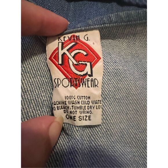 Kevin G blue denim vest with embroidered details - Picture 6 of 6